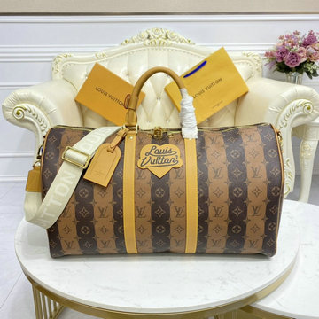 ルイヴィトン LOUISVUITTON 057-M40560TT　2021年最新入荷 キーポル バンドリエール 50 トラベルバッグ ダッフルバッグ 旅行かばん ボストンバッグ