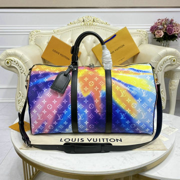 ルイヴィトン LOUISVUITTON 057-M45788DJ　2021年最新入荷 キーポル バンドリエール 50 トラベルバッグ ダッフルバッグ 旅行かばん ボストンバッグ