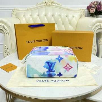 ルイヴィトン LOUISVUITTON 057-M80500　2021年最新入荷 ドップ キット 手持ちかばん 洗面具収納 ポーチ ダブルファスナー開閉式 モノグラムキャンパス