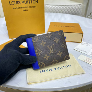ルイヴィトン LOUISVUITTON 057-M80781L　2021年最新入荷 ポルトフォイユ ミュルティプル 二つ折り短財布 ショートウォレット 札入れ モノグラムマカサーキャンバス