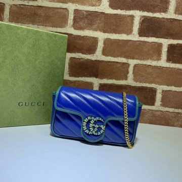 商品名称：グッチ GUCCI 057-GG574969QBL　2021年最新入荷 GGマーモント 斜め掛け ショルダーバッグ クロスボディバッグ レディースかばん カーフスキン