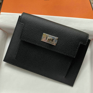 エルメスHERMES 2021最新入荷 ケリー ポケット コンパクト 二つ折り短財布 ウォレット 手持ちかばん 小銭入れ ヴォーエプソン