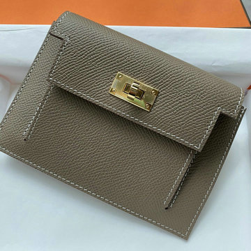 エルメスHERMES 2021最新入荷 ケリー ポケット コンパクト 二つ折り短財布 ウォレット 手持ちかばん 小銭入れ ヴォーエプソン