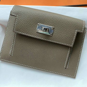 商品名称：エルメスHERMES 3589-HES20006YDH 2021最新入荷 ケリー ポケット コンパクト 二つ折り短財布 ウォレット 手持ちかばん 小銭入れ ヴォーエプソン