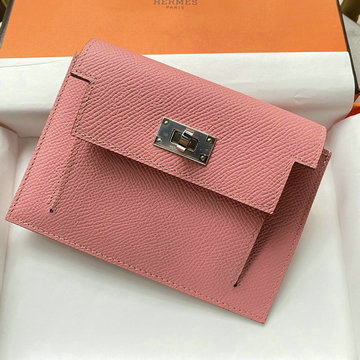 エルメスHERMES3589-HES20006YQF  2021最新入荷 ケリー ポケット コンパクト 二つ折り短財布 ウォレット 手持ちかばん 小銭入れ ヴォーエプソン