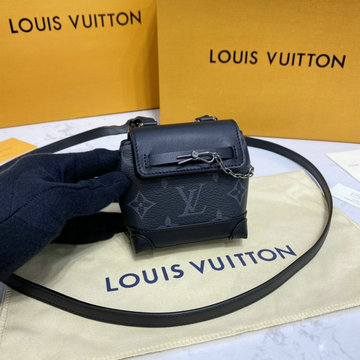 ルイヴィトン LOUISVUITTON 057-M00340　2021年最新入荷 ポルト クレ ミニ スティーマー キーケース ミニショルダーバッグ キーホルダー モノグラム エクリプス キャンバス