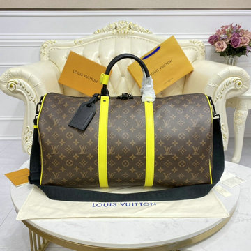ルイヴィトン LOUISVUITTON 057-M45866　2021年最新入荷 キーポル バンドリエール 50 トラベルバッグ ダッフルバッグ 旅行かばん ボストンバッグ モノグラム マカサー