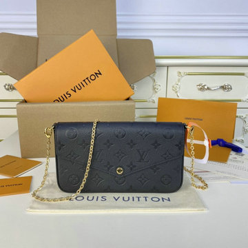 ルイヴィトン LOUISVUITTON 057-M64064　2021年最新入荷 ポシェット フェリシー ポーチ チェーンウォレット ショルダーバッグ モノグラム アンプラント レザー
