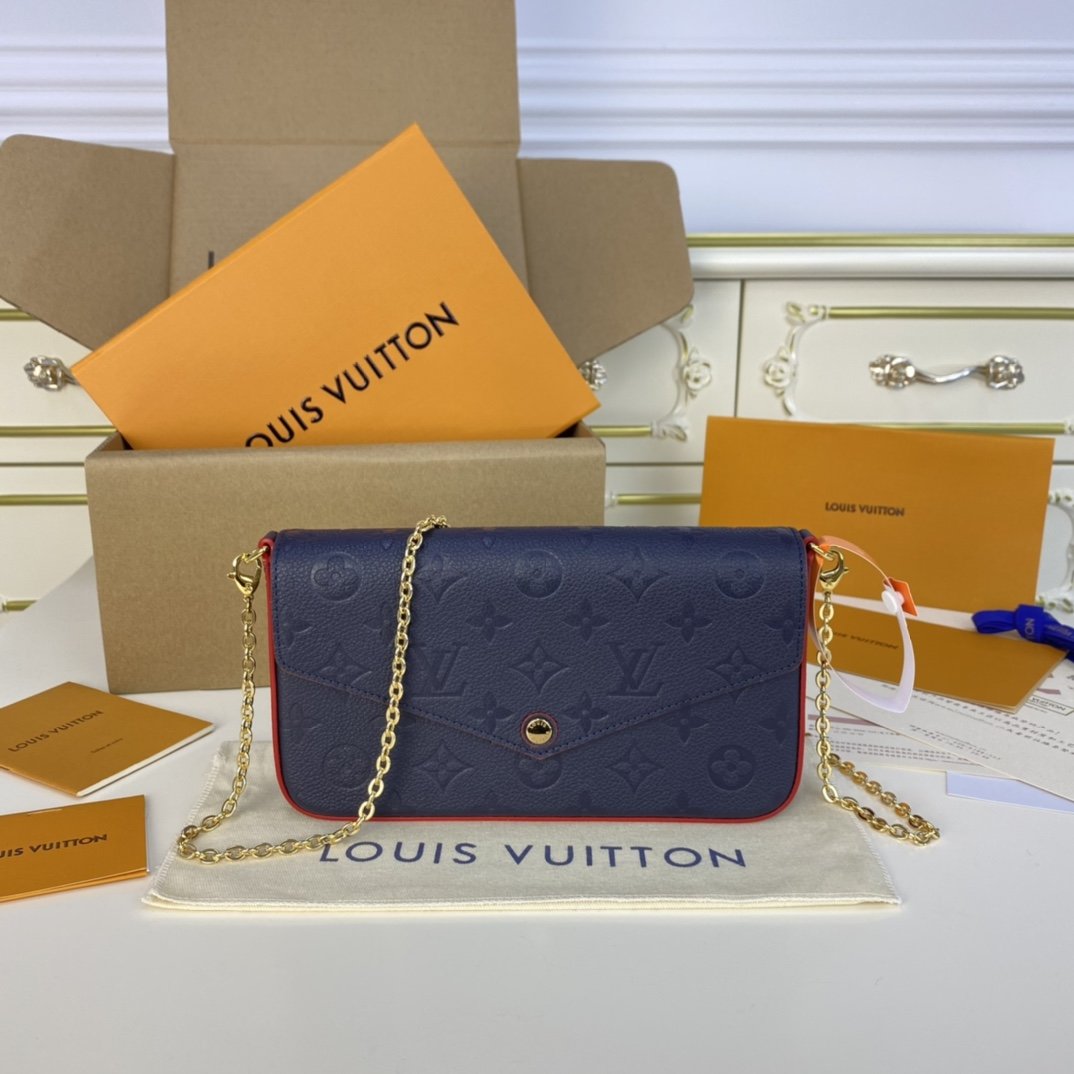 ルイヴィトン LOUISVUITTON 057-M64099　2021年最新入荷 ポシェット フェリシー ポーチ チェーンウォレット ショルダーバッグ モノグラム アンプラント レザー