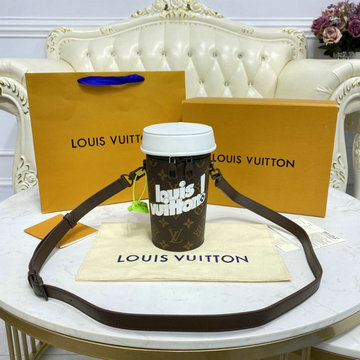 ルイヴィトン LOUISVUITTON 057-M80812　2021年最新入荷 コーヒーカップ ポーチ 手持ちかばん 2way 斜め掛け ショルダーバッグ クロスボディバッグ