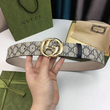 グッチ GUCCI 057-GG411924DG　2021年最新入荷 GGスプリーム ベルト ダブルG バックル カーフレザー
