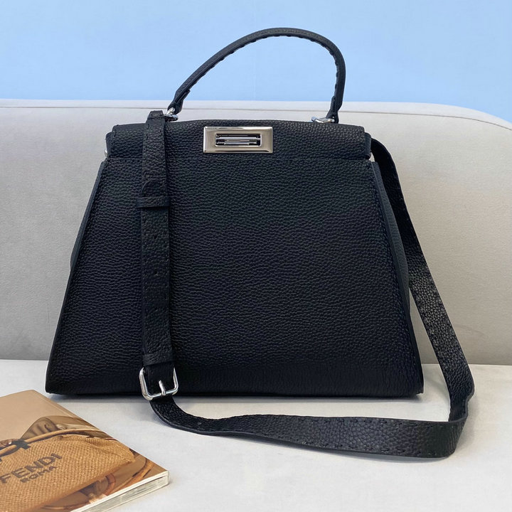 フェンディ FENDI 168-FD2311LQBK　2021年最新入荷 ピーカブー トートバッグ トップハンドルバッグ ハンドバッグ 2way 斜め掛け ショルダーバッグ カーフレザー