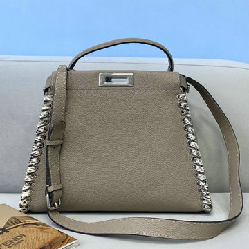 フェンディ FENDI 168-FD5291MQH　2021年最新入荷 ピーカブー トートバッグ トップハンドルバッグ ハンドバッグ 2way 斜め掛け ショルダーバッグ カーフレザー