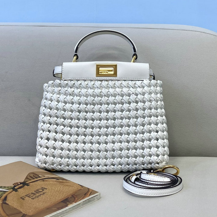 フェンディ FENDI 168-FD8269BBS　2021年最新入荷 ピーカブー トートバッグ トップハンドルバッグ ハンドバッグ 2way 斜め掛け ショルダーバッグ