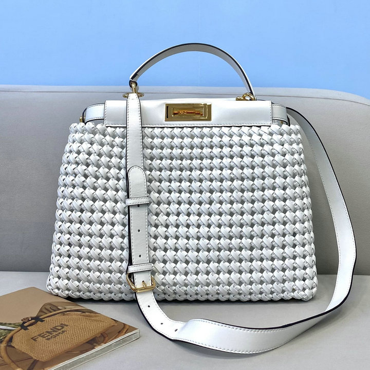 フェンディ FENDI 168-FD8269MBS　2021年最新入荷 ピーカブー トートバッグ トップハンドルバッグ ハンドバッグ 2way 斜め掛け ショルダーバッグ