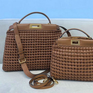 フェンディ FENDI 168-FD8269MZS　2021年最新入荷 ピーカブー トートバッグ トップハンドルバッグ ハンドバッグ 2way 斜め掛け ショルダーバッグ