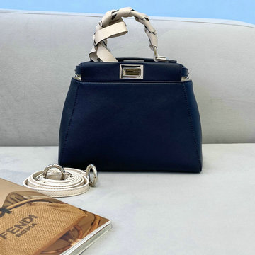 フェンディ FENDI 168-FD5710PLB　2021年最新入荷 ピーカブー トートバッグ トップハンドルバッグ ハンドバッグ 2way 斜め掛け ショルダーバッグ ラムスキン