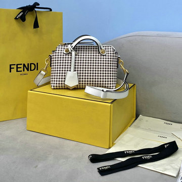 フェンディ FENDI 168-FD8326GBS　2021年最新入荷 バイ ザ ウェイ ボストンバッグ トップハンドルバッグ 2way ショルダーバッグ チェック柄 レディースかばん