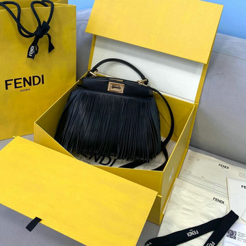 フェンディ FENDI 168-FD8337LBK　2021年最新入荷 ピーカブー トートバッグ トップハンドルバッグ ハンドバッグ 2way 斜め掛け ショルダーバッグ