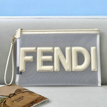 フェンディ FENDI 168-FD8360BS　2021年最新入荷 手持ちかばん クラッチバッグ ポーチ メッシュ