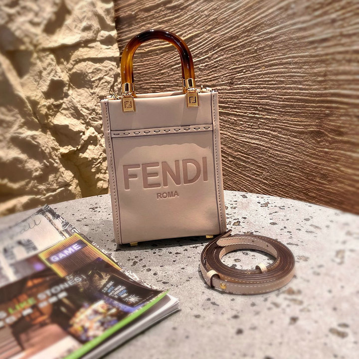 フェンディ FENDI 168-FD8376AFH　2021年最新入荷 サンシャイン ショッパー スモール トップハンドルバッグ トートバッグ 2way ショルダーバッグ