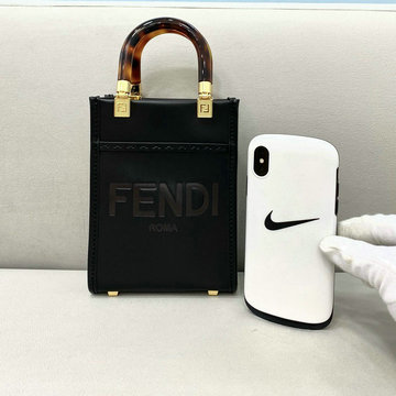 フェンディ FENDI 168-FD8376ABK　2021年最新入荷 サンシャイン ショッパー スモール トップハンドルバッグ トートバッグ 2way ショルダーバッグ