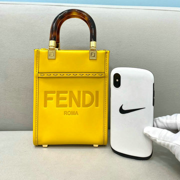 フェンディ FENDI 168-FD8376AYL　2021年最新入荷 サンシャイン ショッパー スモール トップハンドルバッグ トートバッグ 2way ショルダーバッグ
