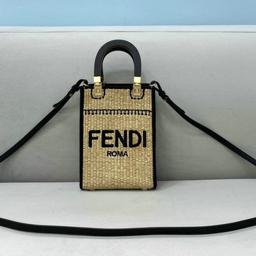 フェンディ FENDI 168-FD8376BBK　2021年最新入荷 サンシャイン ショッパー スモール トップハンドルバッグ トートバッグ 2way ショルダーバッグ