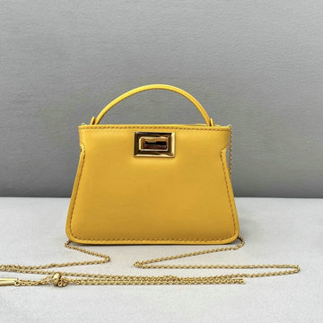 フェンディ FENDI 168-FD8385YL　2021年最新入荷 ピーカブー ミニ トートバッグ トップハンドルバッグ ハンドバッグ カーフレザー