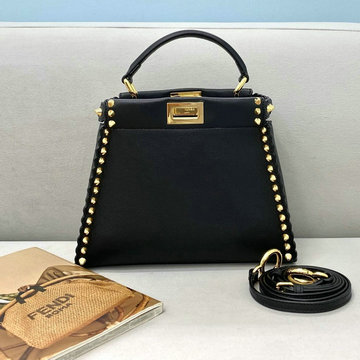 フェンディ FENDI 168-FD9109sBK　2021年最新入荷 ピーカブー トートバッグ トップハンドルバッグ ハンドバッグ 2way 斜め掛け ショルダーバッグ