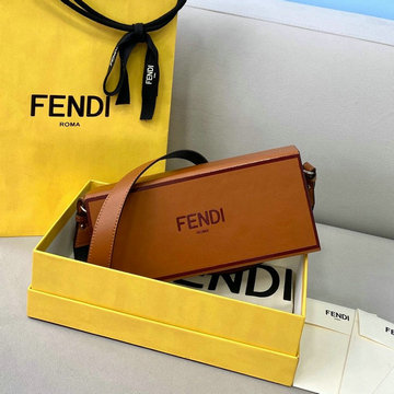 フェンディ FENDI 168-FD70304TH　2021年最新入荷 横長ボックス ハードなバッグ クロスボディバッグ 斜め掛け ショルダーバッグ