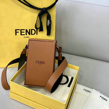 フェンディ FENDI 168-FD70309ZS　2021年最新入荷 縦長ボックス ハードなバッグ クロスボディバッグ 斜め掛け ショルダーバッグ