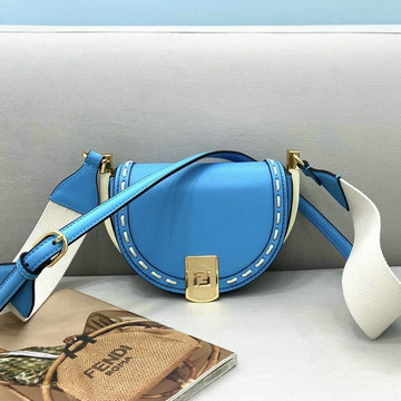 フェンディ FENDI 168-FD80008AL　2021年最新入荷 8BT346 ムーンライト 斜め掛け ショルダーバッグ サッチェルバッグ クロスボディバッグ カーフレザー