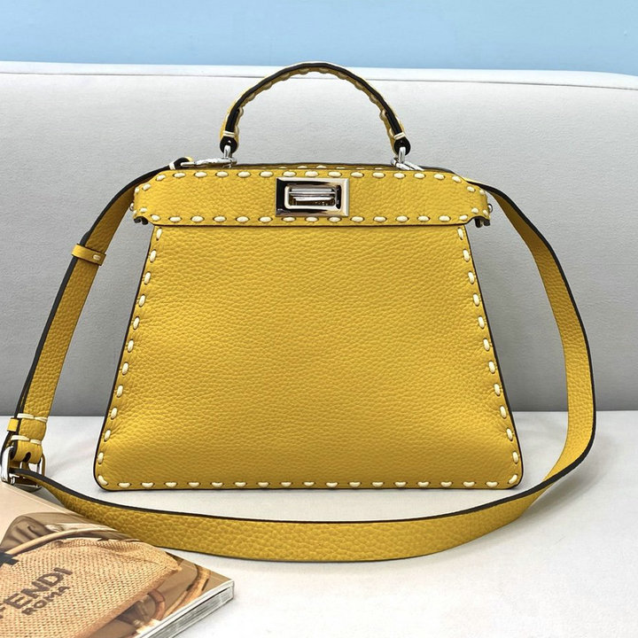 フェンディ FENDI 168-FD80013YL　2021年最新入荷 ピーカブー トートバッグ トップハンドルバッグ ハンドバッグ 2way 斜め掛け ショルダーバッグ