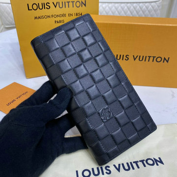 ルイヴィトン LOUISVUITTON 057-N63010　2021年最新入荷 ポルトフォイユ ブラザ 二つ折り長財布 ロングウォレット 札入れ カードポケット ダミエアンフィニ レザー