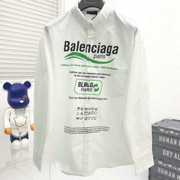 バレンシアガ BALENCIAGA MS-CCBA21001　2021年秋夏最新入荷 Dry Cleaning シャツ ロングスリーブ ワイシャツ アートワークプリント トップス