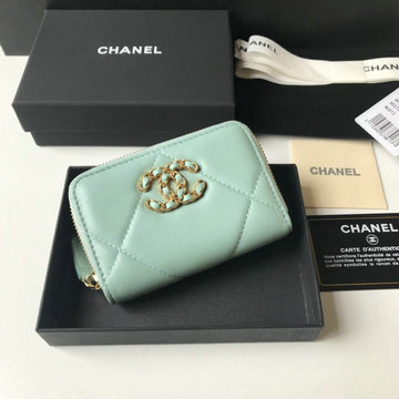シャネル CHANEL JS-CH0949BH　2021年最新入荷 19 ジップ コインパース ファスナー短財布 ショートウォレット コインケース 小銭入れ レザー
