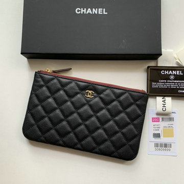 シャネル CHANEL JS-CH1071QBK　2021年最新入荷 クラッチバッグ 手持ちかばん ジッピーウォレット ポーチ キャビアスキン