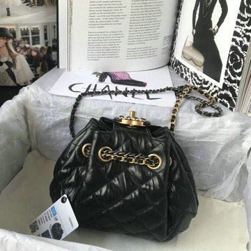 シャネル CHANEL JS-CH1802BK　2021年最新入荷 バゲットバッグ 斜め掛け ショルダーバッグ ドローストリングバッグ クロスボディバッグ レディースかばん カーフレザー