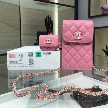 シャネル CHANEL JS-CH2033FH　2021年最新入荷 チェーンクラッチ フォンケース Airpods ケース 斜め掛け ショルダーバッグ クロスボディバッグ