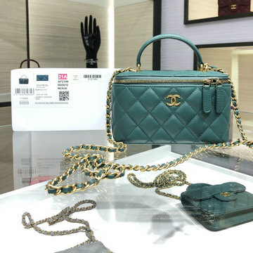 シャネル CHANEL JS-CH2199GL　2021年最新入荷 スモール ヴァニティー ケース トップハンドルバッグ 斜め掛け ショルダーバッグ 化粧かばん クロスボディバッグ