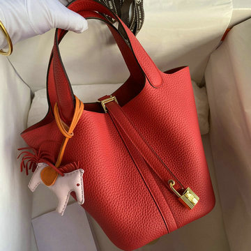 商品名称：エルメス HERMES 3589-HPT18TCJRD 2021年最新入荷 ピコタン バケットバッグ トートバッグ ハンドバッグ ショッピングバッグ レディースかばん トリヨン
