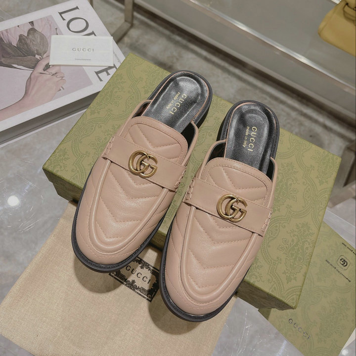 グッチ GUCCI 26-GGJ21026PF　2021年秋冬最新入荷 パンプスサンダル ウィメンズ スリッパ ローファーサンダル ぺたんこミュール レディースシューズ ラムスキン