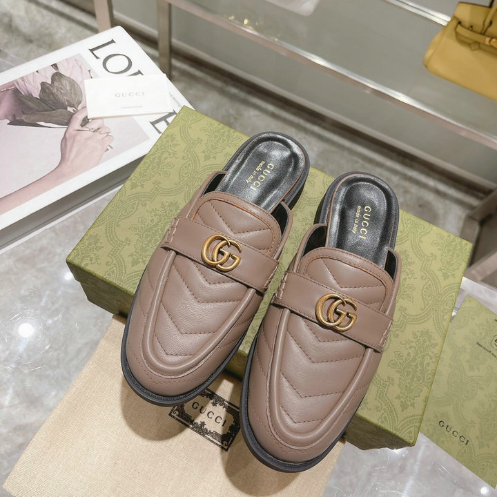 商品名称：グッチ GUCCI 26-GGJ21026PL　2021年秋冬最新入荷 パンプスサンダル ウィメンズ スリッパ ローファーサンダル ぺたんこミュール レディースシューズ ラムスキン