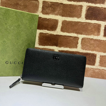 グッチ GUCCI 057-GG456117BK　2021年最新入荷 GGマーモント ジップアラウンドウォレット ファスナー長財布 ロングウォレット 札入れ 小銭入れ カーフレザー