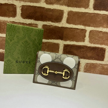 グッチ GUCCI 057-GG621887YKF　2021年最新入荷 ホースビット 1955 カードケース ショートウォレット 二つ折り短財布 小銭れ コインケース