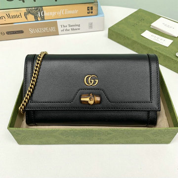商品名称：グッチ GUCCI 057-GG658243BK　2021年最新入荷 バンブー付き チェーンウォレット 斜め掛け ショルダーバッグ クロスボディバッグ レディースかばん