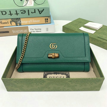 グッチ GUCCI 057-GG658243GL　2021年最新入荷 バンブー付き チェーンウォレット 斜め掛け ショルダーバッグ クロスボディバッグ レディースかばん