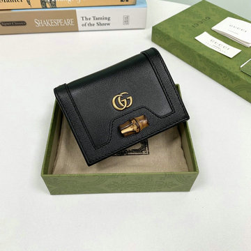 商品名称：グッチ GUCCI 057-GG658244PBK　2021年最新入荷 バンブー付き カードケース ショートウォレット 二つ折り短財布 小銭入れ 名刺れ