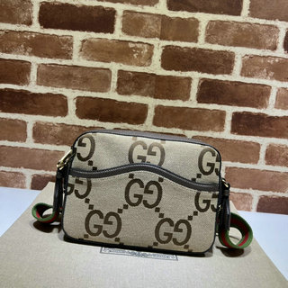 グッチ GUCCI 057-GG675891BKF　2021年最新入荷 ジャンボGG メッセンジャーバッグ 斜め掛け ショルダーバッグ スクエアバッグ クロスボディバッグ キャンパス